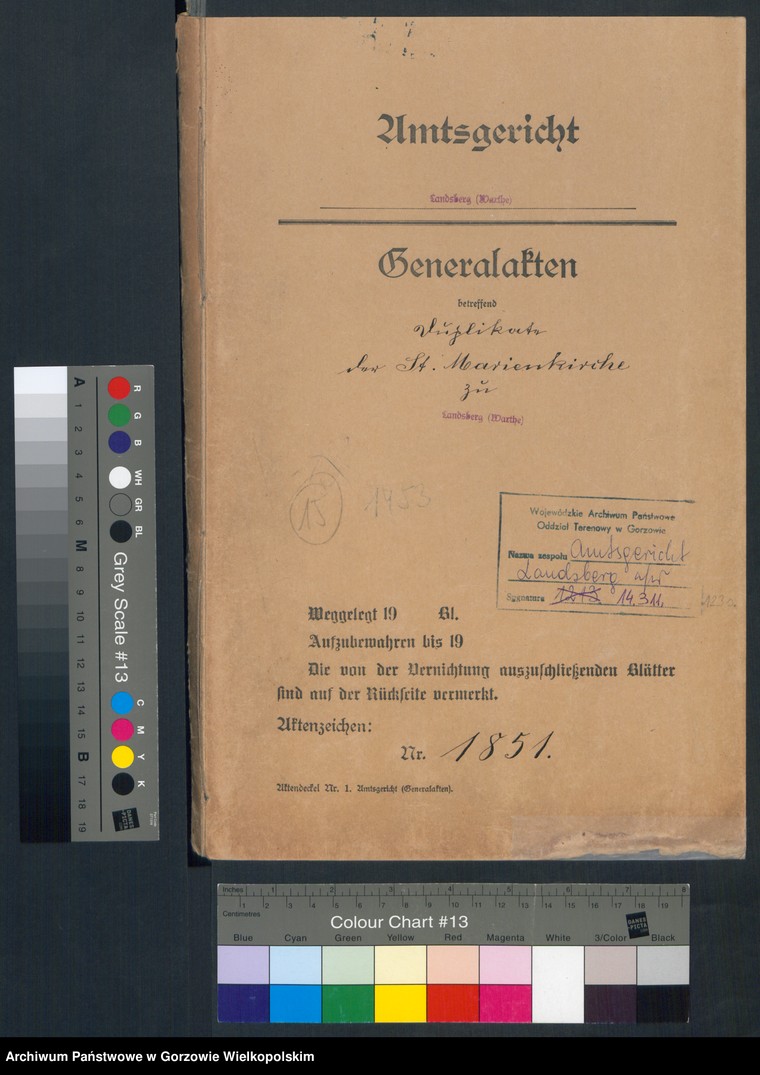 image.from.unit.number "Duplikate der St. Marienkirche zu Landsberg an der Warthe (zawiera też księgę zgonów Konkordien Kirche z 1851 r.)"