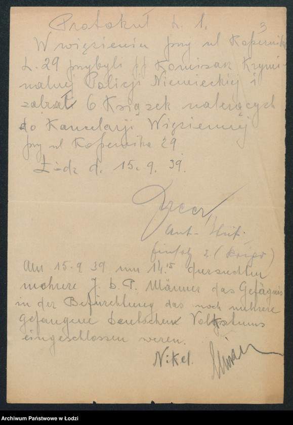Obraz 5 z jednostki "[Akta X Komisariatu Milicji Obywatelskiej - protokoły zajść ulicznych, aresztowań i osób zaginionych]"