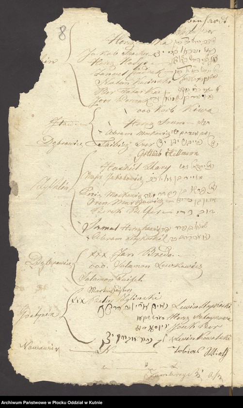 image.from.unit.number "Książka protokółów, korespondencji i rachunków Cechu Piekarzy w Kutnie"