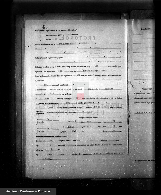 Obraz 18 z jednostki "Majętność Boguszyn pow. jarociński nr fabr. kotła 1231 nr woj. kotła 6119"