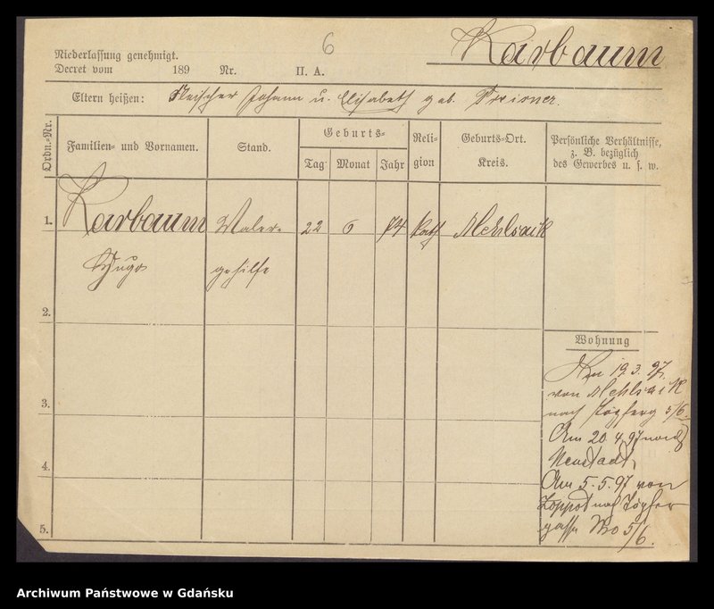 image.from.unit.number "Karty meldunkowe: Karplan - Karauss"