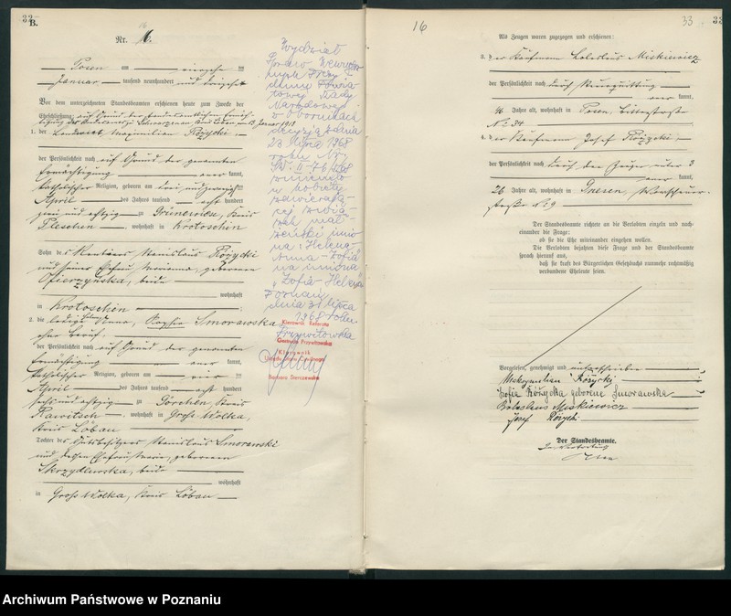 Obraz 18 z jednostki "Księga miejscowa małżeństw tom I [Rejestr główny małżeństw]"