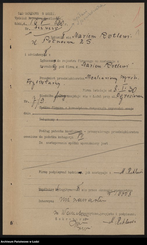 Obraz 3 z jednostki "Mariem Rotlewi- mechaniczny wyrób trykotaży"