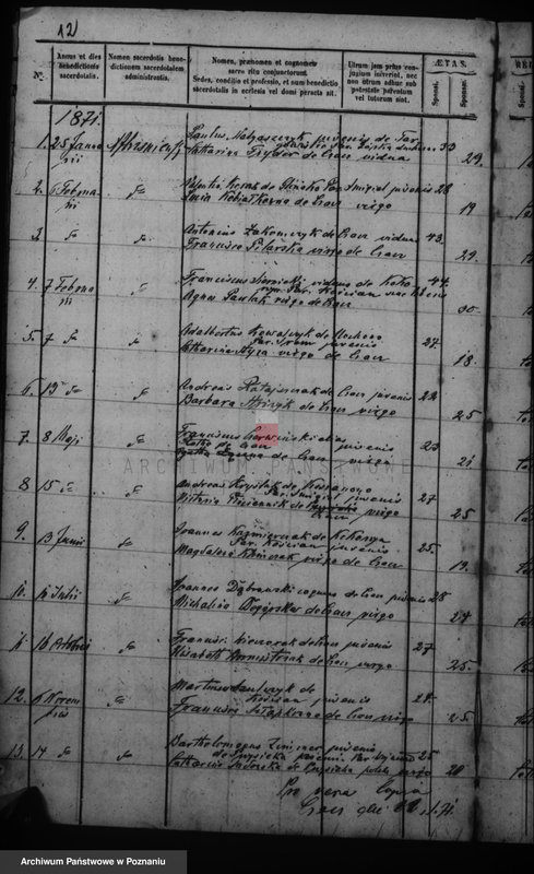 Obraz 15 z jednostki "Duplikat baptisatorum, copulatorum, mortuorum"