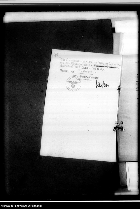 Obraz 14 z jednostki "Sterbeurkunden. Krieg 1939 A - L"