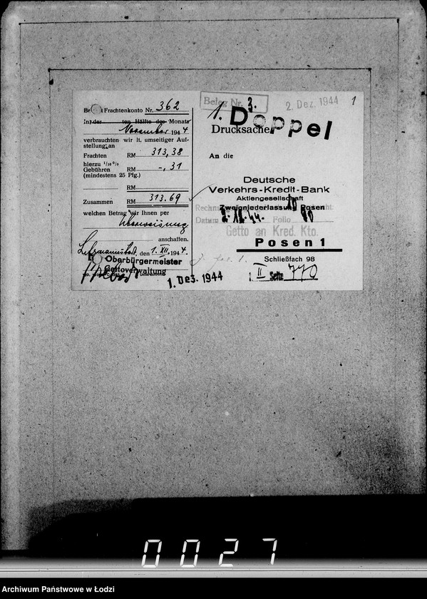 Obraz 5 z jednostki "Deutsche Verkehrs Kredit-Bank Posen."