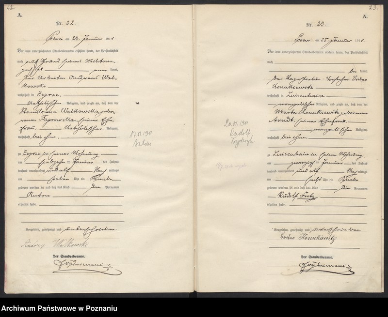 Obraz 14 z jednostki "Księga miejscowa urodzeń [Rejestr główny urodzeń]"