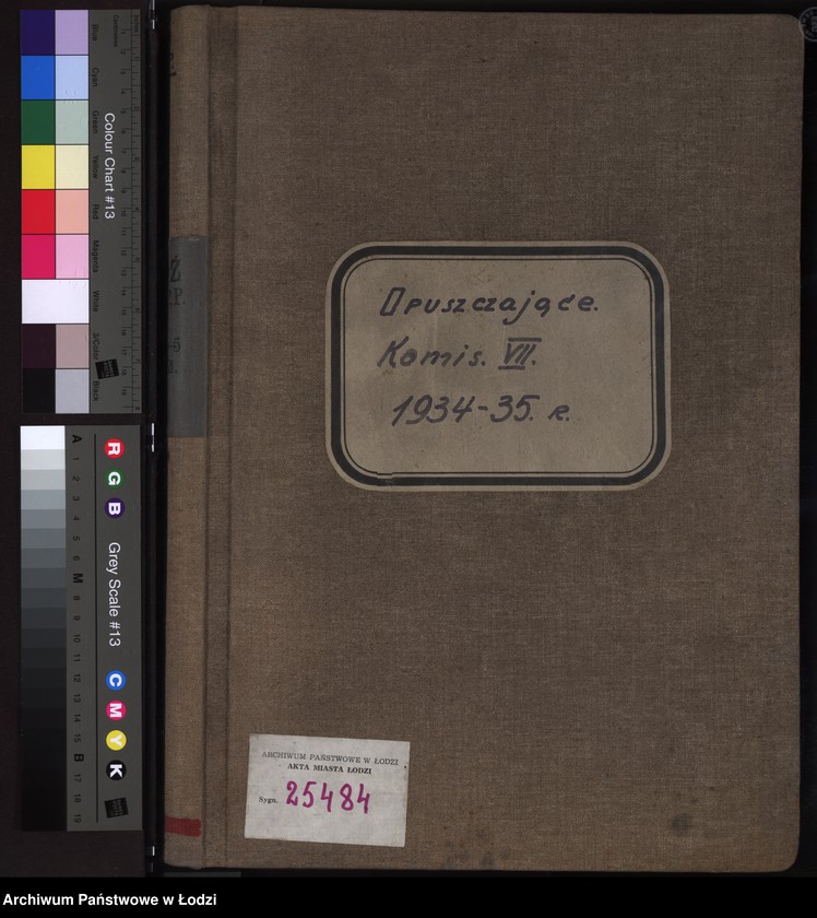 Obraz 2 z jednostki "Księga kontroli ruchu ludności (rejestr osób opuszczających gminę) Łódź, komisariat VII, nr 4282-4531, nr 1-4042"