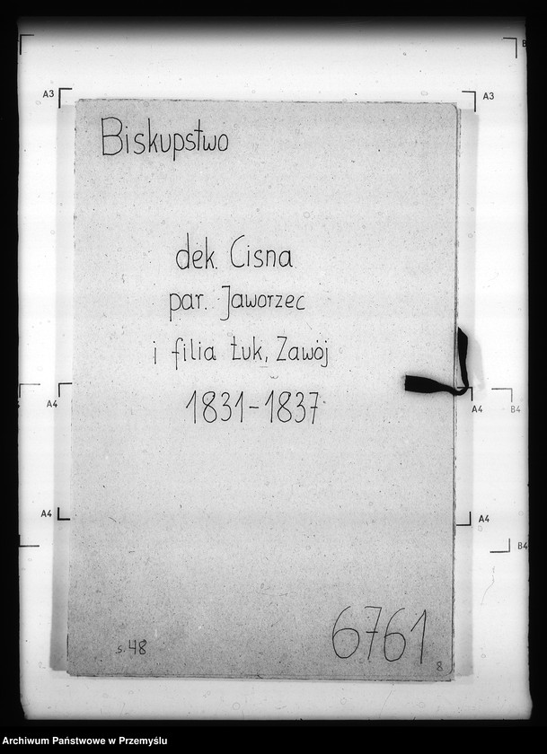 image.from.unit.number "[Kopie ksiąg metrykalnych parafii Jaworzec z filiami Łuh, Zawój (dekanat Cisna)]"