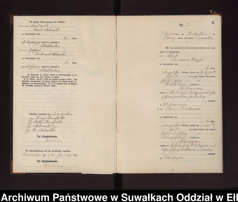 image.from.unit.number "Heiraths-Neben-Register des Preussischen Standes-Amtes Rydzewen Kreis Loetzen"