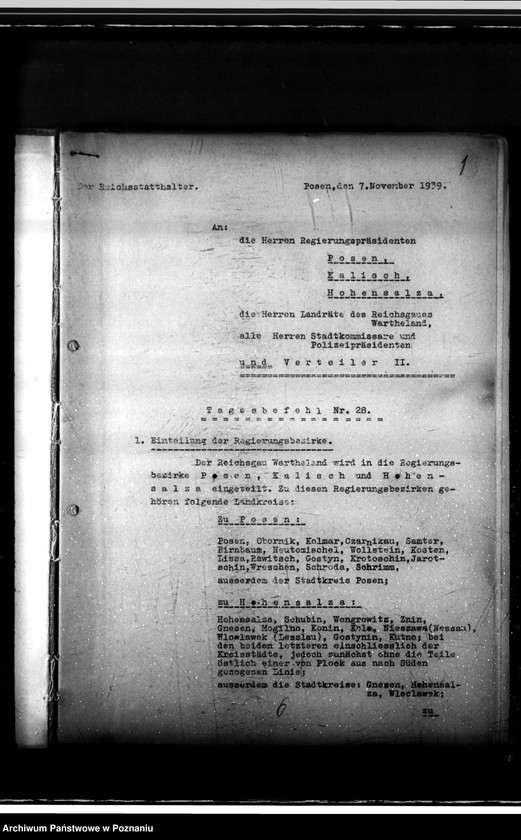 Obraz 5 z jednostki "Anordnungen nur für die Behörde"