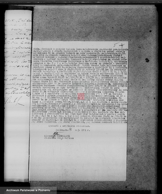 Obraz 9 z jednostki "Zmiana rodzaju użytkowania 40 ha gruntów leśnych w majątku Brańczyn w powiecie kaliskim"