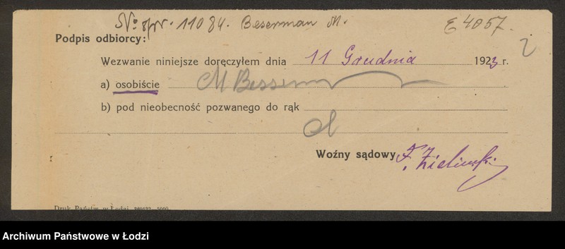 Obraz 4 z jednostki "Moszek Beserman- sprzedaż szczotek, walizek i szpagatów"