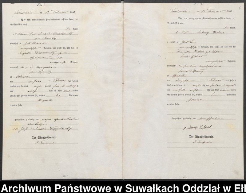 image.from.unit.number "Geburts-Haupt-Register des Königlichen Preussischen Standes-Amtes Kallischken Kreis Johannisburg"