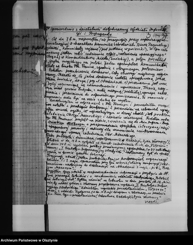 image.from.unit.number "Sprawozdania poszczególnych Wydziałów Urzędu Pełnomocnika. VI"