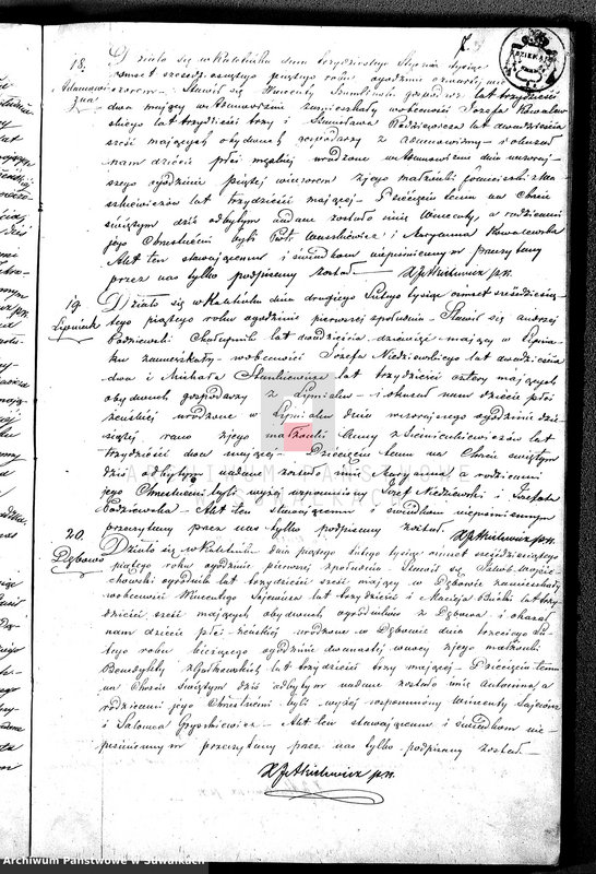 image.from.unit.number "Duplikat Aktów Urodzenia Zaślubienia i Zejścia Parafii Rzymsko Katolickiej Kaletnik z roku 1865"
