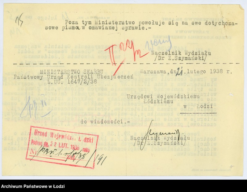 Obraz 18 z jednostki "Stowarzyszenie Wzajemnej Pomocy Ostatnia Wzajemna Posługa "Chesed-Weemes" w Łodzi"