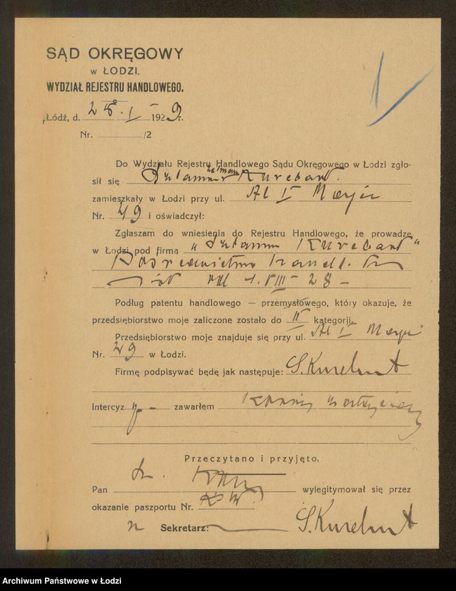 Obraz 3 z jednostki "Szlama Kurebart- pośrednictwo handlowe"