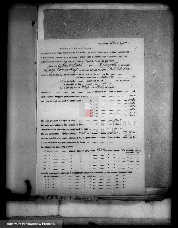 Obraz 5 z jednostki "Przewłaszczenie parcel z dóbr Samostrzel powiatu wyrzyskiego"