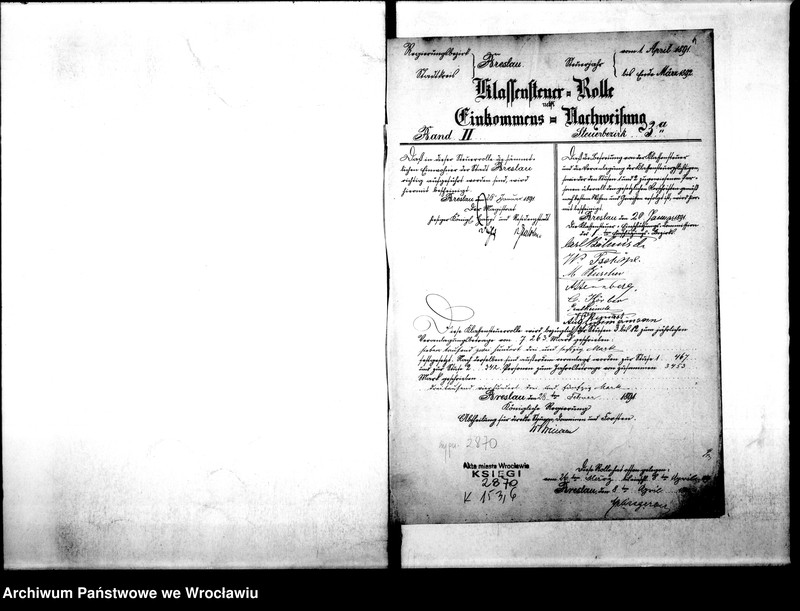 image.from.unit.number "Klassensteuerolle nebst Einkommens Nachweisung"