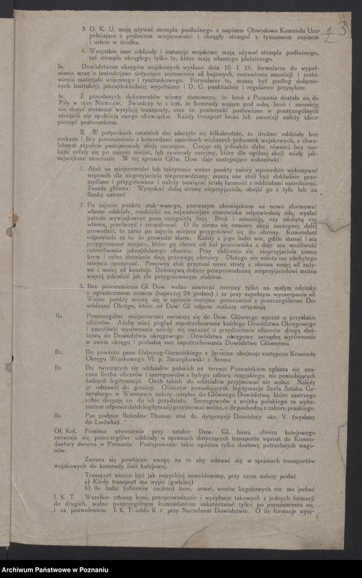 Obraz 5 z jednostki "/Rozkazy dzienne Dowództwa Głównego Sił Zbrojnych w byłym zaborze pruskim/, do nr 100."