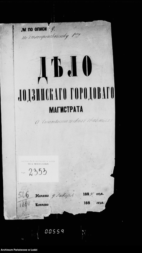 Obraz 5 z jednostki "Po deloproizvodstvu o statističeskich svedenijach"