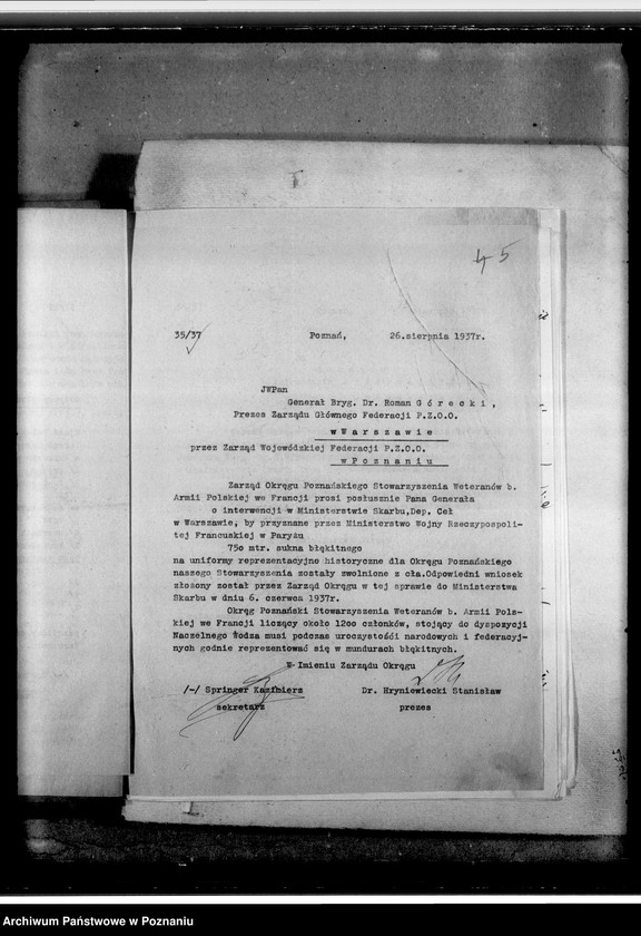 Obraz 9 z jednostki "Korespondencja m.in. z Zarządem Głównym"