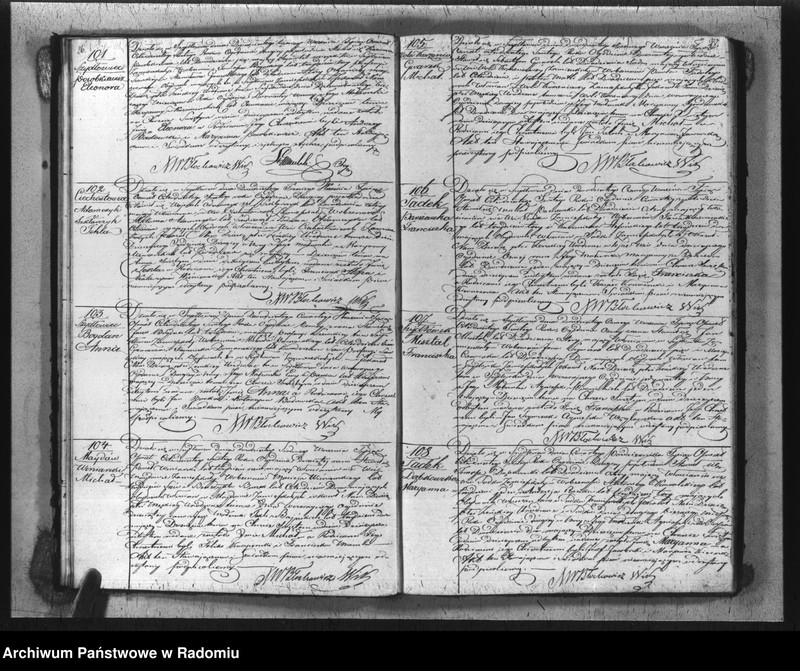 image.from.unit.number "Księga aktów cywilno religijnych urodzonych, zaślubionych i zmarłych kościoła parafialnego szydłowieckiego na rok 1846"