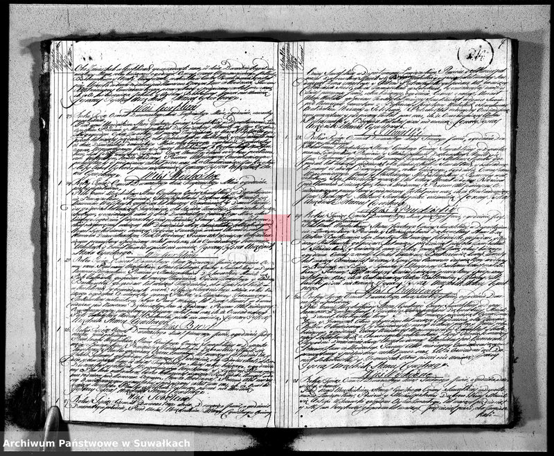image.from.unit.number "Księga aktu umarłych gminy suwalskiey, powiatu dąbrowskiego w departamencie łomżyńskim od dnia 1 maja 1813 po 1 maja 1814"