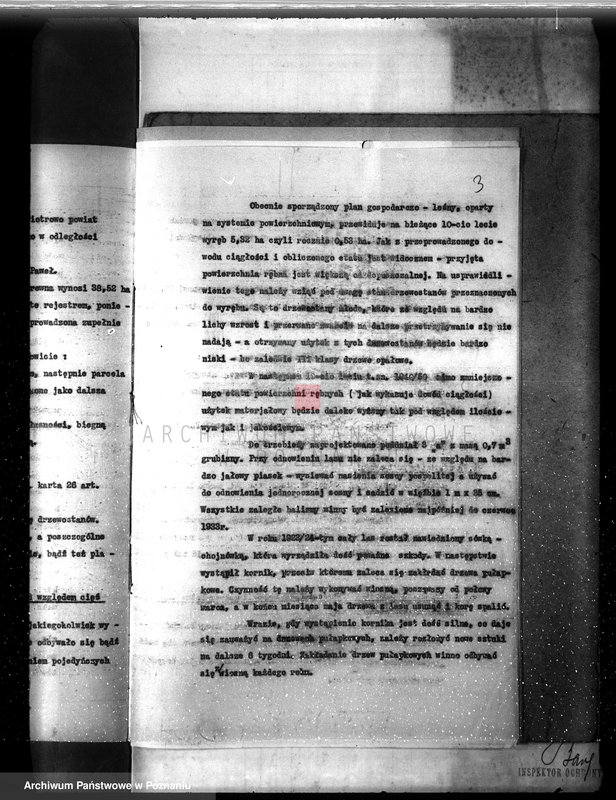 image.from.unit.number "Plan urządzenia gospodarstwa leśnego dla lasu majętności P. Griesera powiat szamotulski 1930-1940"