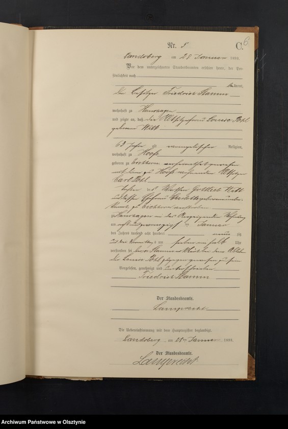 image.from.unit.number "Sterbe-Neben-Register Nr 1 - 46"
