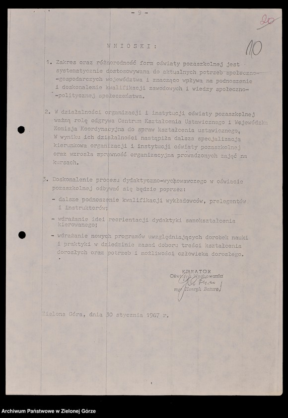 image.from.unit.number "Protokóły z posiedzeń Komisji Oświaty i Wychowania Wojewódzkiej Rady Narodowej w Zielonej Górze; Nr 2 - 5 "