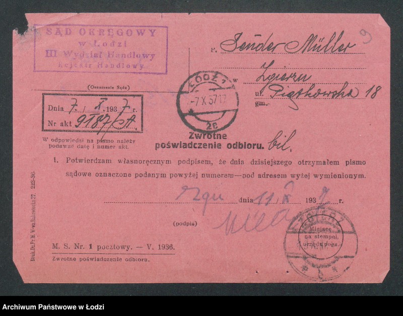 Obraz 11 z jednostki "Sender Müller – sprzedaż gotowych ubrań"