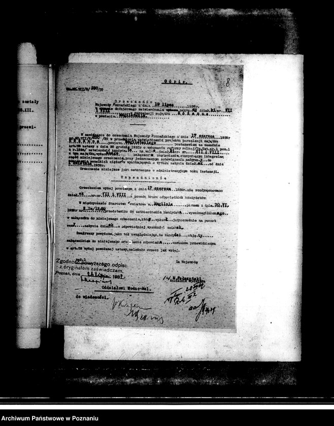 Obraz 12 z jednostki "Majątek Różanna powiatu mogileńskiego /sprawy parcelacyjne/"