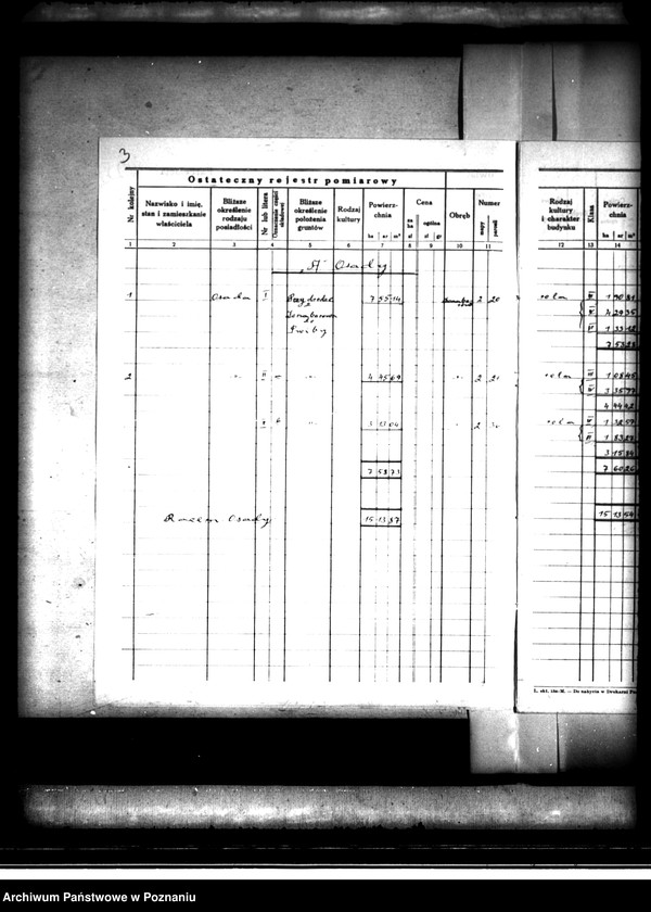 Obraz 8 z jednostki "Ostateczny rejestr pomiarowy majątku Donaborów powiat kępiński"