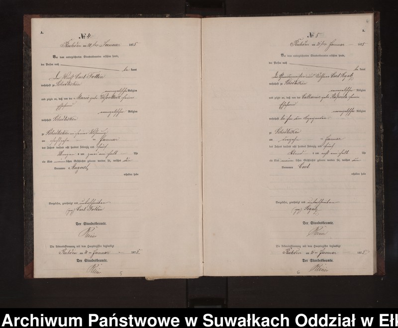 Obraz 7 z jednostki "Geburts-Neben-Register des Preussischen Standes-Amtes Stasschwinnen Kreis Loetzen"