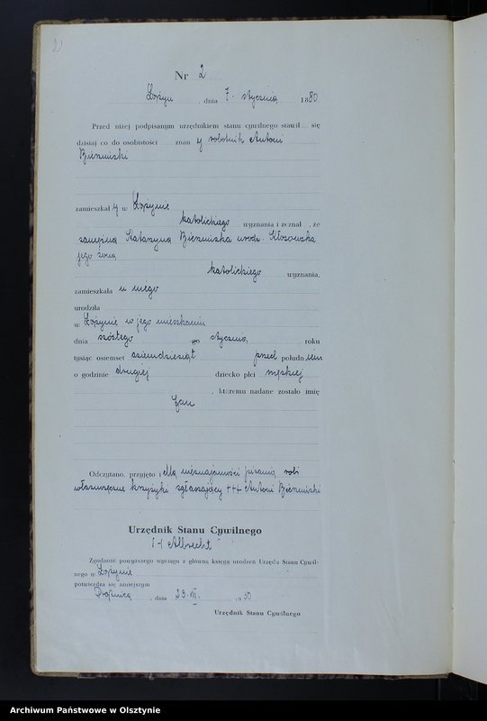 image.from.unit "Księga urodzeń Nr 1 - 81,1 - 72,1 - 73 i 1 - 66 /bez 1885/ /przepisana w języku polskim z oryginału niemieckiego w dniach 18.07.-24.08.1950/"