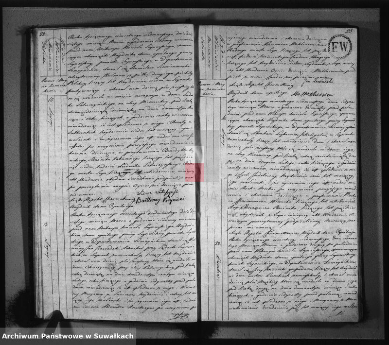 image.from.unit.number "Akta urodzonych stanu cywilnego gminy seyneńskiey od 1-go stycznia 1817 roku."
