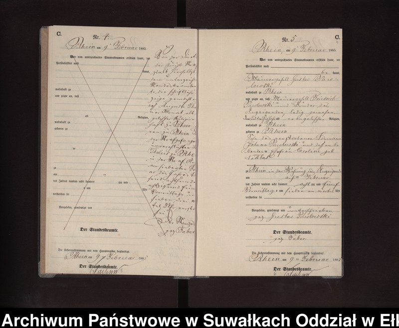 image.from.unit.number "Sterbe-Neben-Register des Preussischen Standes-Amtes Rhein Kreis Loetzen"