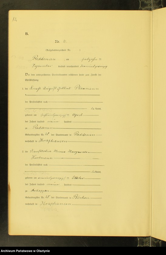 image.from.unit.number "Heiraths-Neben-Register Nr 1 - 10 [ Księga małżeństw - wtóropis ]"