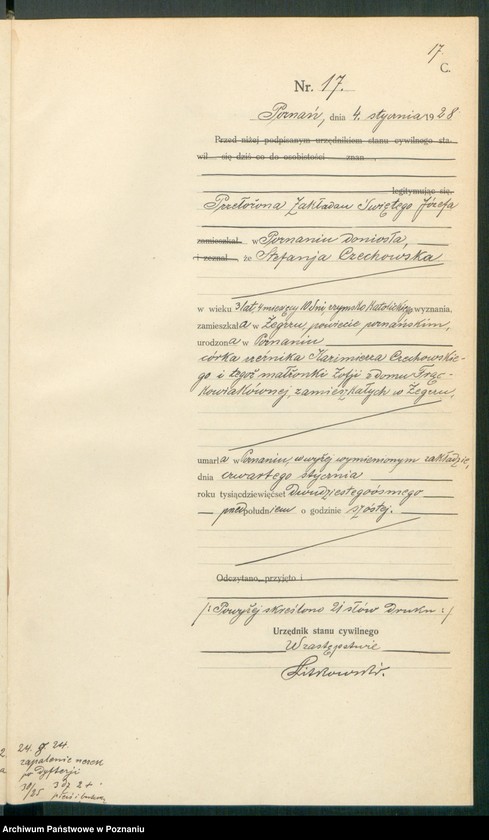 Obraz 19 z jednostki "Księga miejscowa zgonów tom I [Rejestr główny zgonów]"