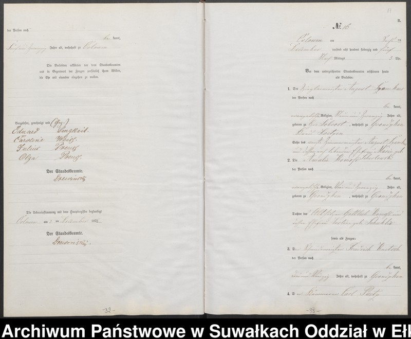 image.from.unit.number "Heiraths-Neben-Register des Preussischen Standes-Amtes Orlowen Kreis Loetzen"