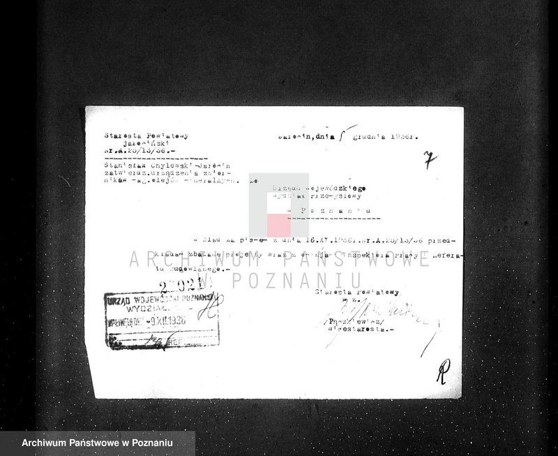 Obraz 11 z jednostki "Zatwierdzenie projektu zakładu przemysłowego urządzenia kotłowni nr 449, własność F. Krukowski w Jarocinie Przemiał zboża"