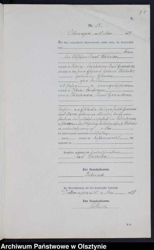 image.from.unit.number "Sterbe-Neben-Register Nr 1 - 26"