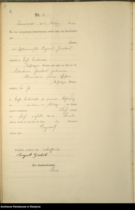 image.from.unit.number "Geburts-Haupt-Register Nr 1 - 78"