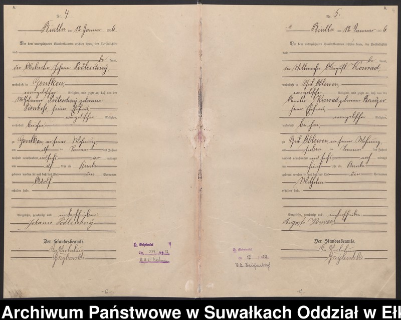 image.from.unit.number "Geburts-Haupt-Register des Königlichen Preussischen Standes-Amtes Bialla Kreis Johannisburg"