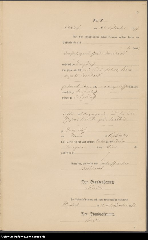 Obraz 14 z jednostki "Sterbe-Register (Neben-Register)"