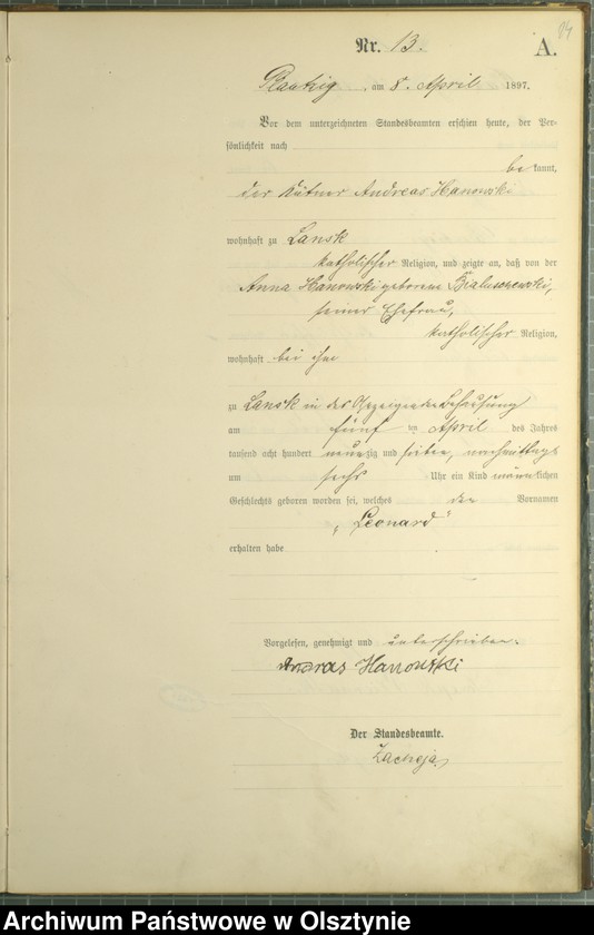 image.from.unit.number "Geburts-Haupt-Register Nr 1 - 46"