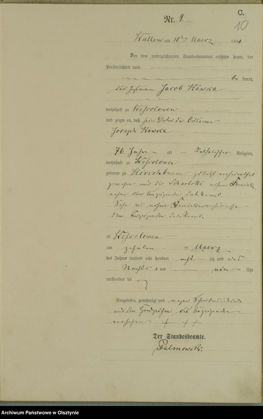 image.from.unit.number "Sterbe-Haupt-Register Nr 1 - 27"