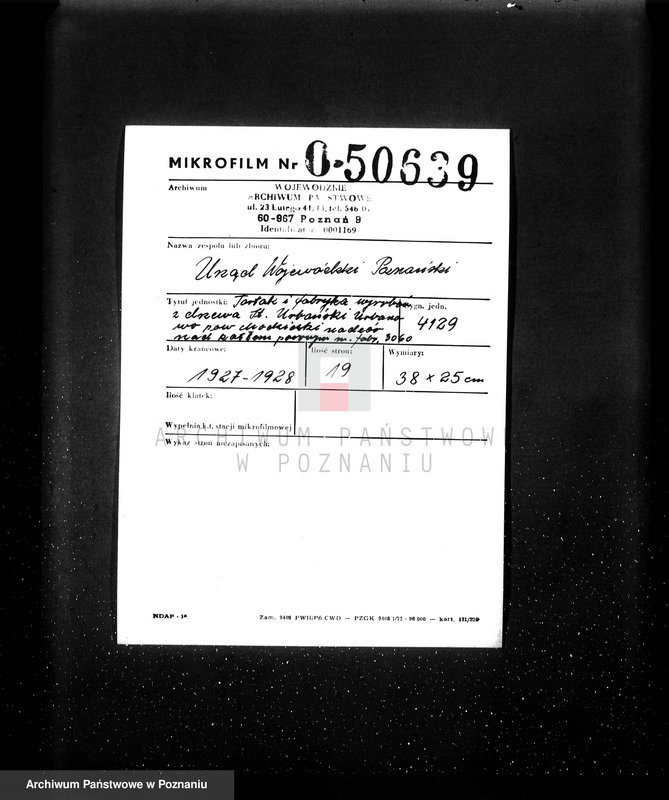 Obraz 2 z jednostki "Tartak i fabryka wyrobów z drzewa St. Urbański Urbanowo pow chodzieski nadzór nad kotłem parowym nr fabr. 3060"